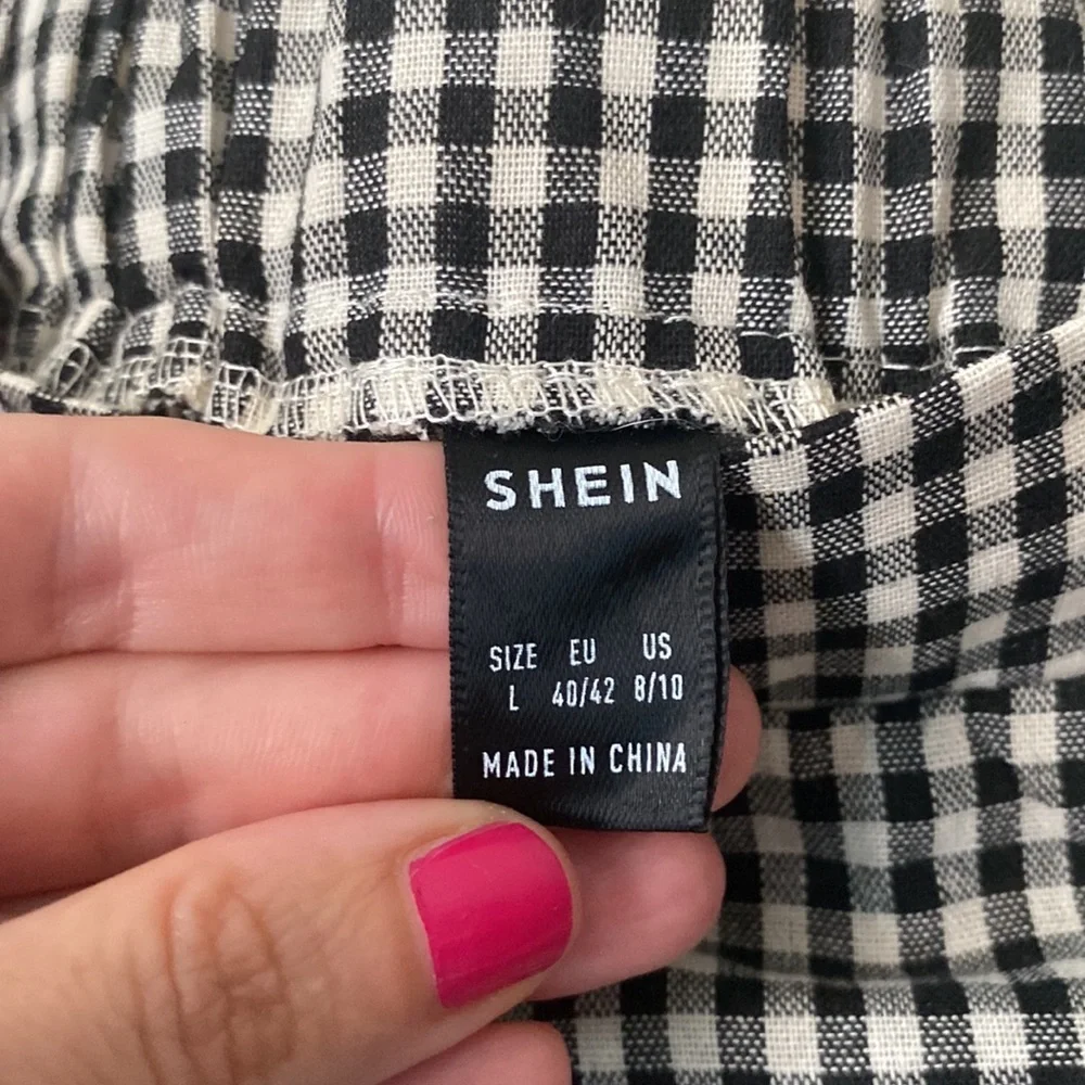 Shein Checkered Ruffle Shorts